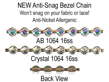 1064 16ss Swarovski Sterling Silver Benzel Chain