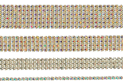 1075 Metal Set Rhinestone Banding