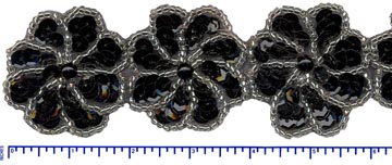 4306-Black Sequin Trim