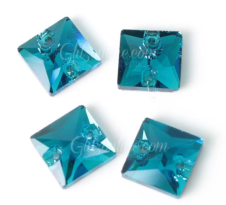 Glitzstone Blue Zircon Sew On Square Rhinestones Glitz And Glamour