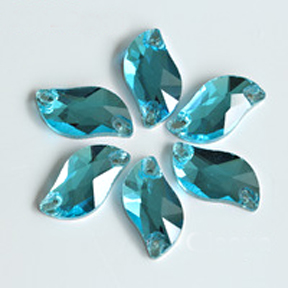 319 Glitzstone Aqua Sew On Leaf Rhinestones Glitz And Glamour