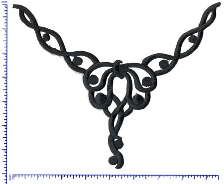 8000-Black or White  Iron on Bodice