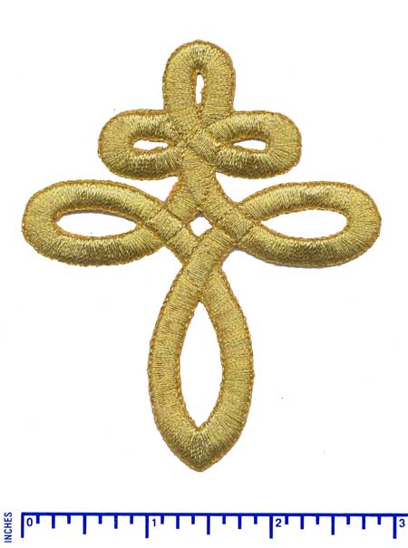 8009-Gold Iron on Applique