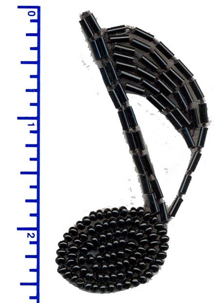 2135 Beaded Musical Note