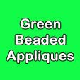 green beaded appliques