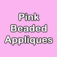 pink beaded appliques