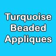 turquoise beaded appliques