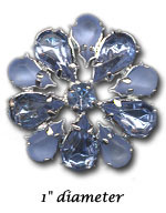 7306-Light Sapphire and Frosted Crystal(only one left)