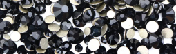 2058 Glitzstone Crystal Mixed Sizes Jet Black Rhinestones 1,400 Crystals