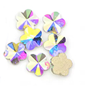 Crystal AB Flower 6mm 10 Pieces Nail Art Rhinestones