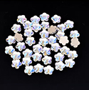 Crystal Moonlight AB Flower 8mm 10 Pieces Nail Art Rhinestones