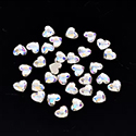 Crystal Moonlight AB Heart 5mm 10 Pieces Nail Art Rhinestones