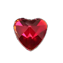 Crystal Red Heart 6mm 10 Pieces Nail Art Rhinestones