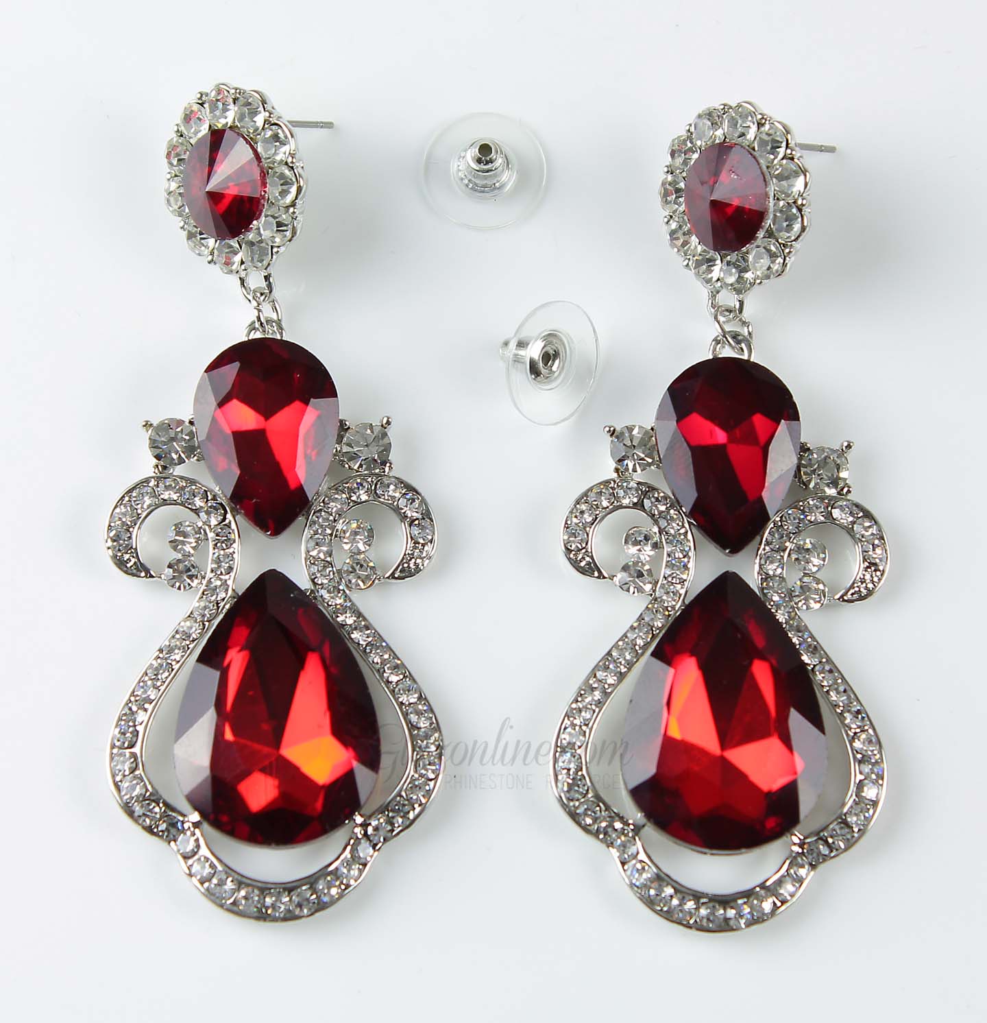 7418 Crystal Rhinestone Earrings: Glitz and Glamour