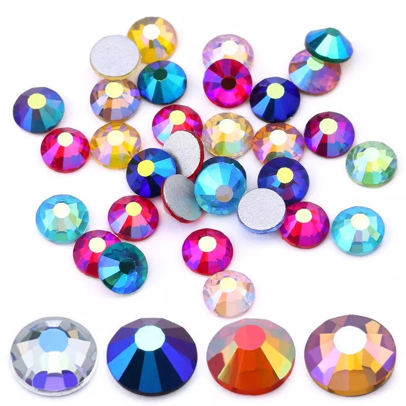 GlitzStone Crystal Mixed AB Colors Flatback Rhinestones: Glitz and Glamour